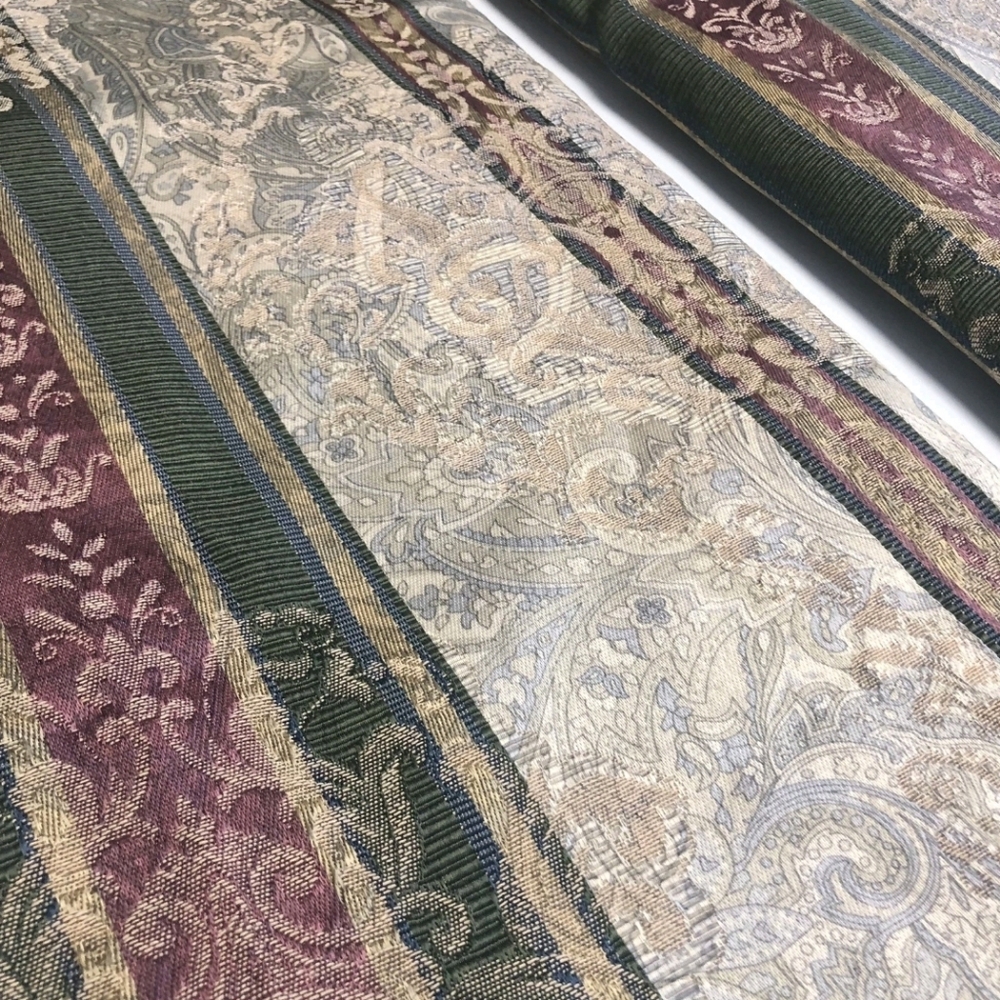 Vtg Croscill Town House Dover Manor Drapery Panels & Tiebacks Lined 80x85” USA - Picture 5 of 9